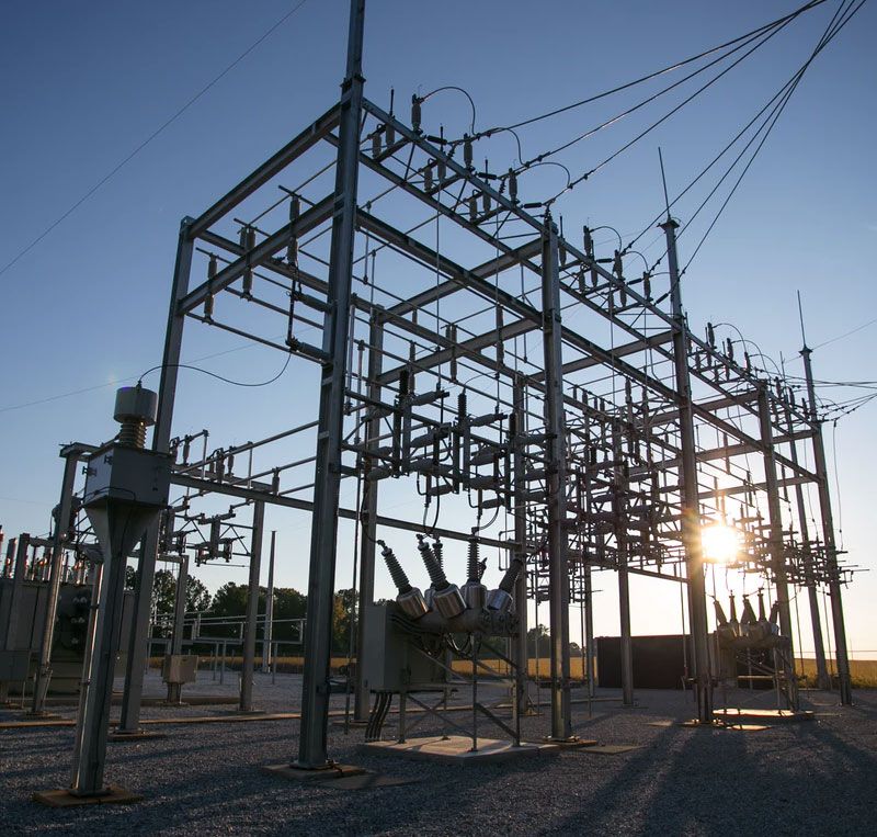 Private electrical substation installation for high-voltage distribution network